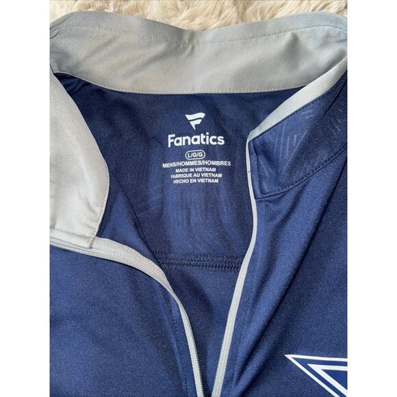 NFL Dallas Cowboys Mens LG Logo Half-Zip Pullover Navy Blue Camo Sleeves EUC - Picture 4 of 4